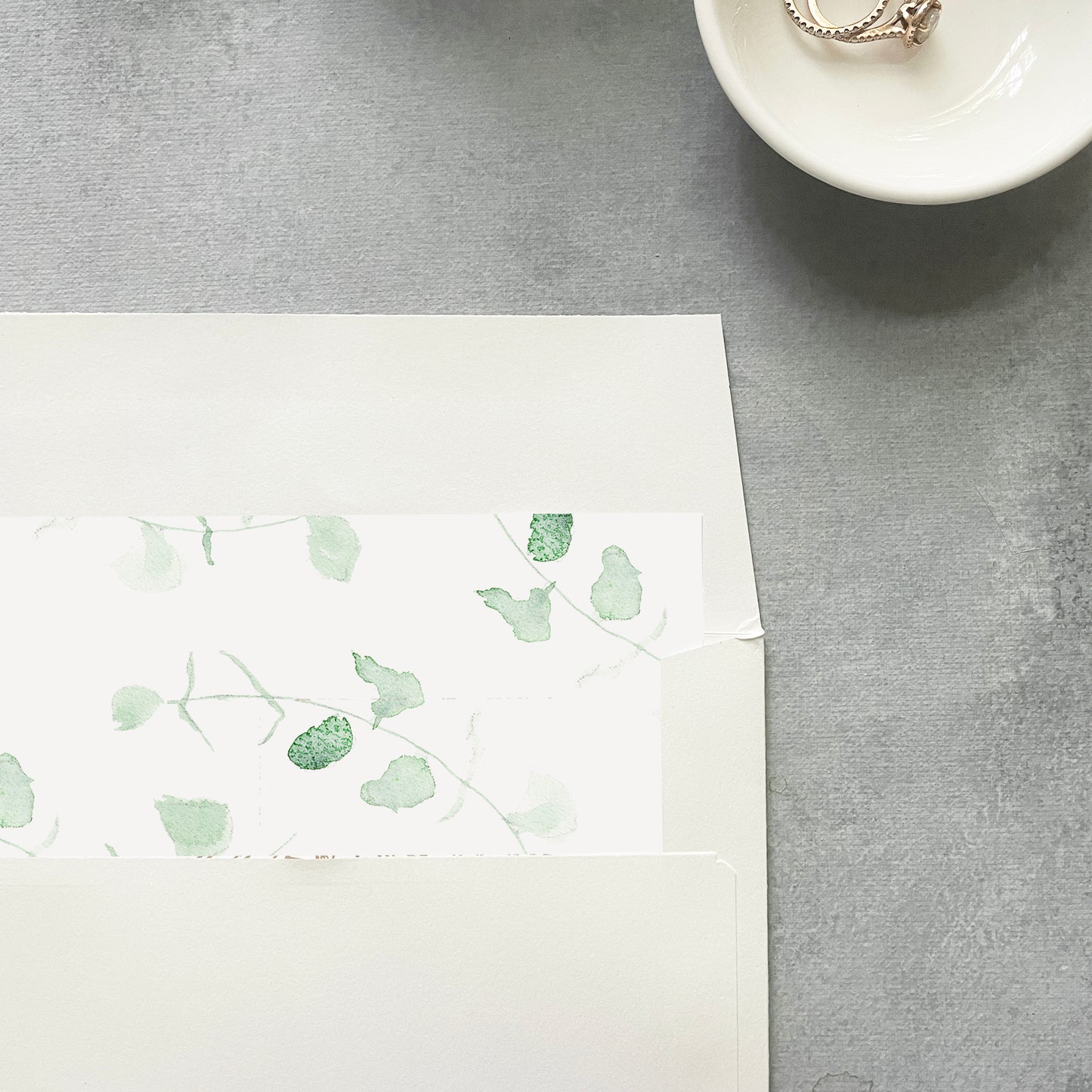 Rustic Eucalyptus Greenery Rustic Envelope Liner | Square Flap | Set of 10