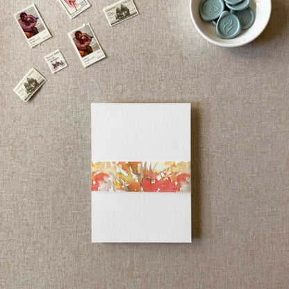 Fall Foliage Vellum Belly Band | Set of 10