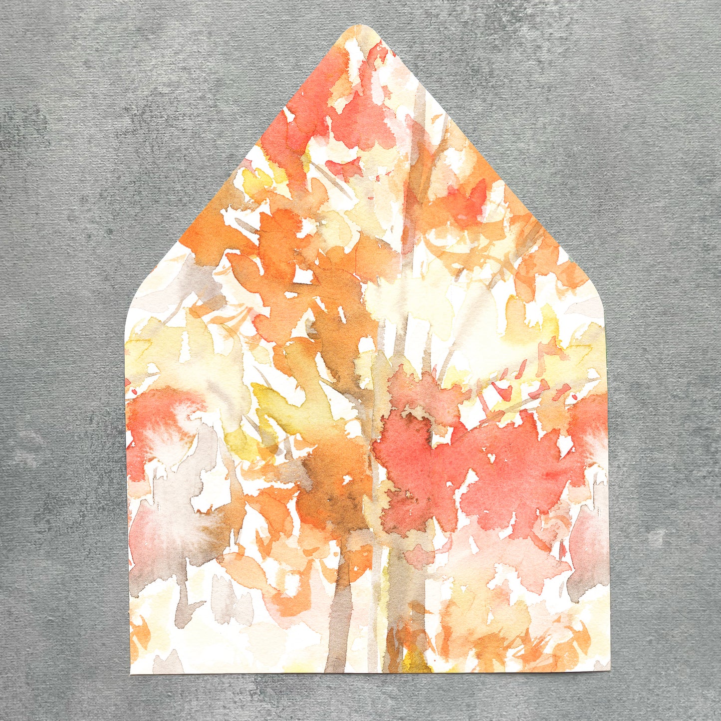 Fall Watercolor Envelope Liner | Euro Flap | Set of 10