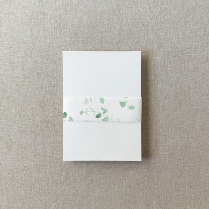 Eucalyptus Vellum Belly Band | Set of 10