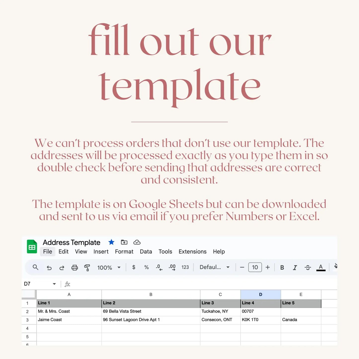 Custom Addressed Envelopes | Set of 10