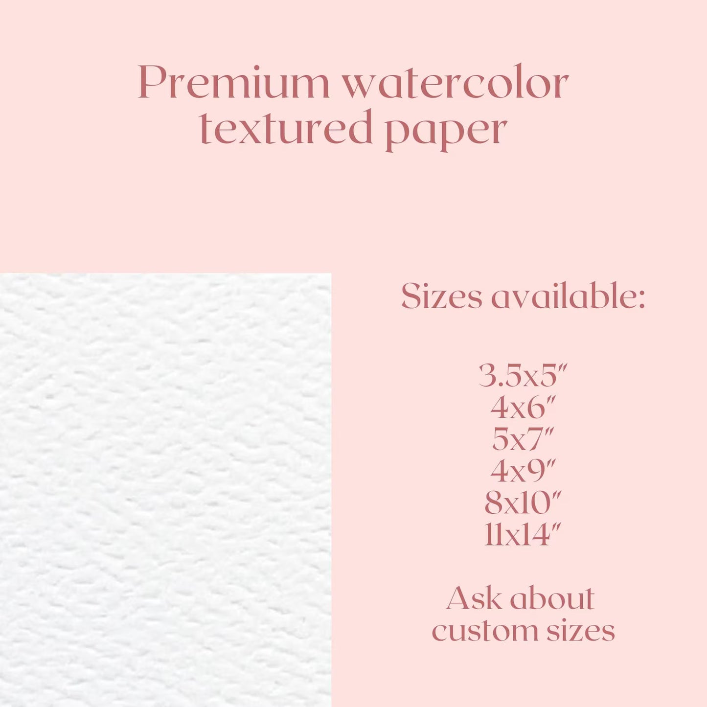RETAIL Watercolor Paper Printing | Sold by the Sheet | Straight Edge Prints