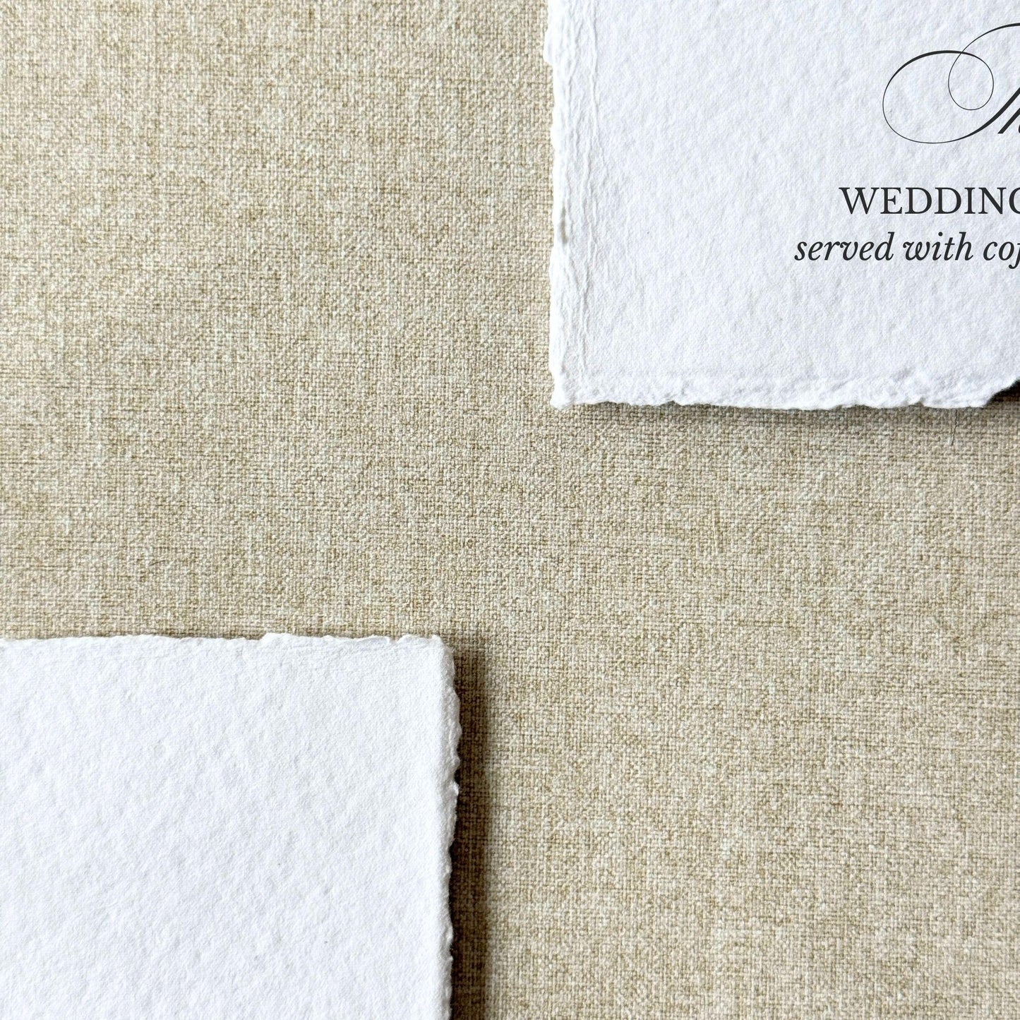 Navy Blue Rehearsal Dinner Menus with Name Cards | Handmade paper | Set Of 10