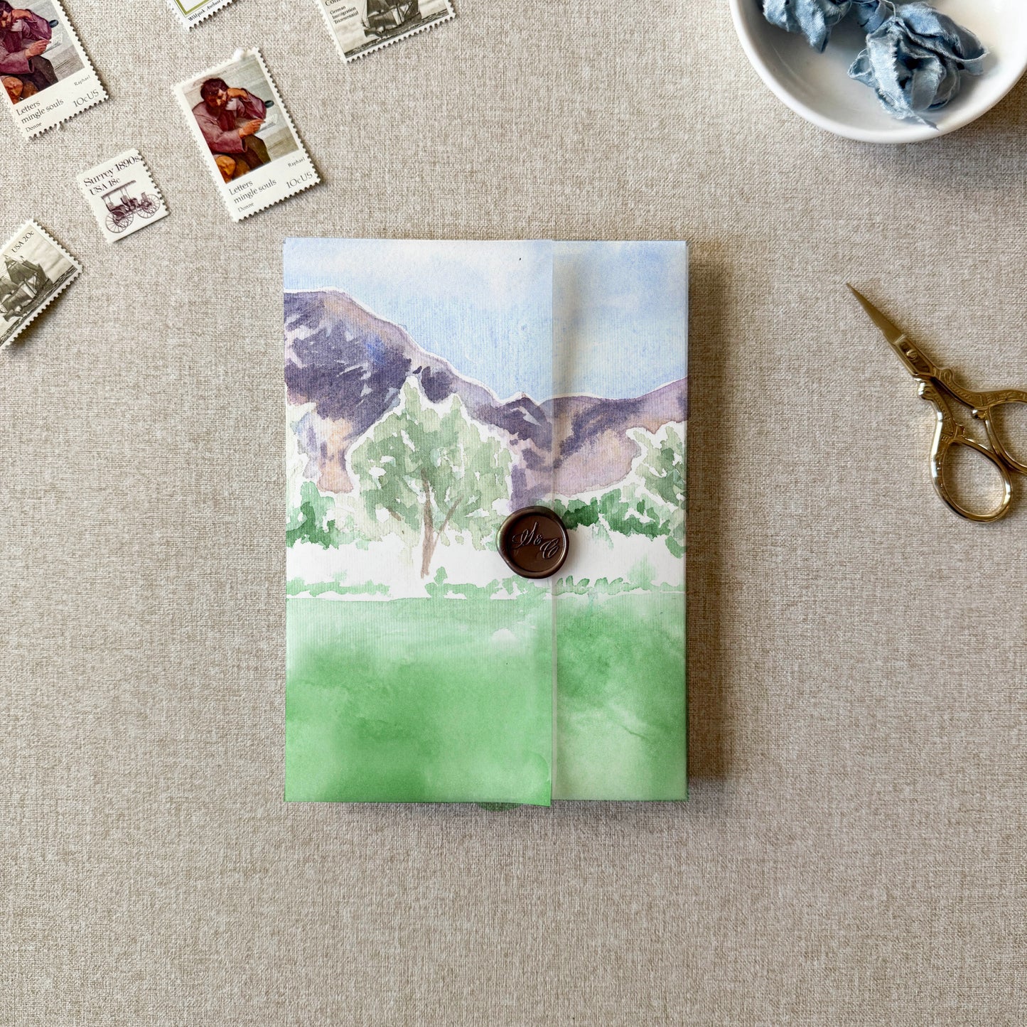 Mountain Vellum Wrap | A7 or A6 | Set of 10