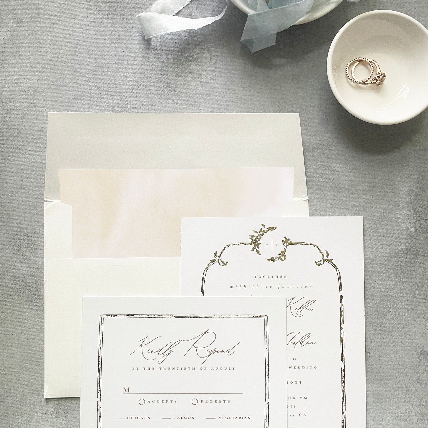 Neutral Beige Watercolor Envelope Liner | Square Flap | Set of 10