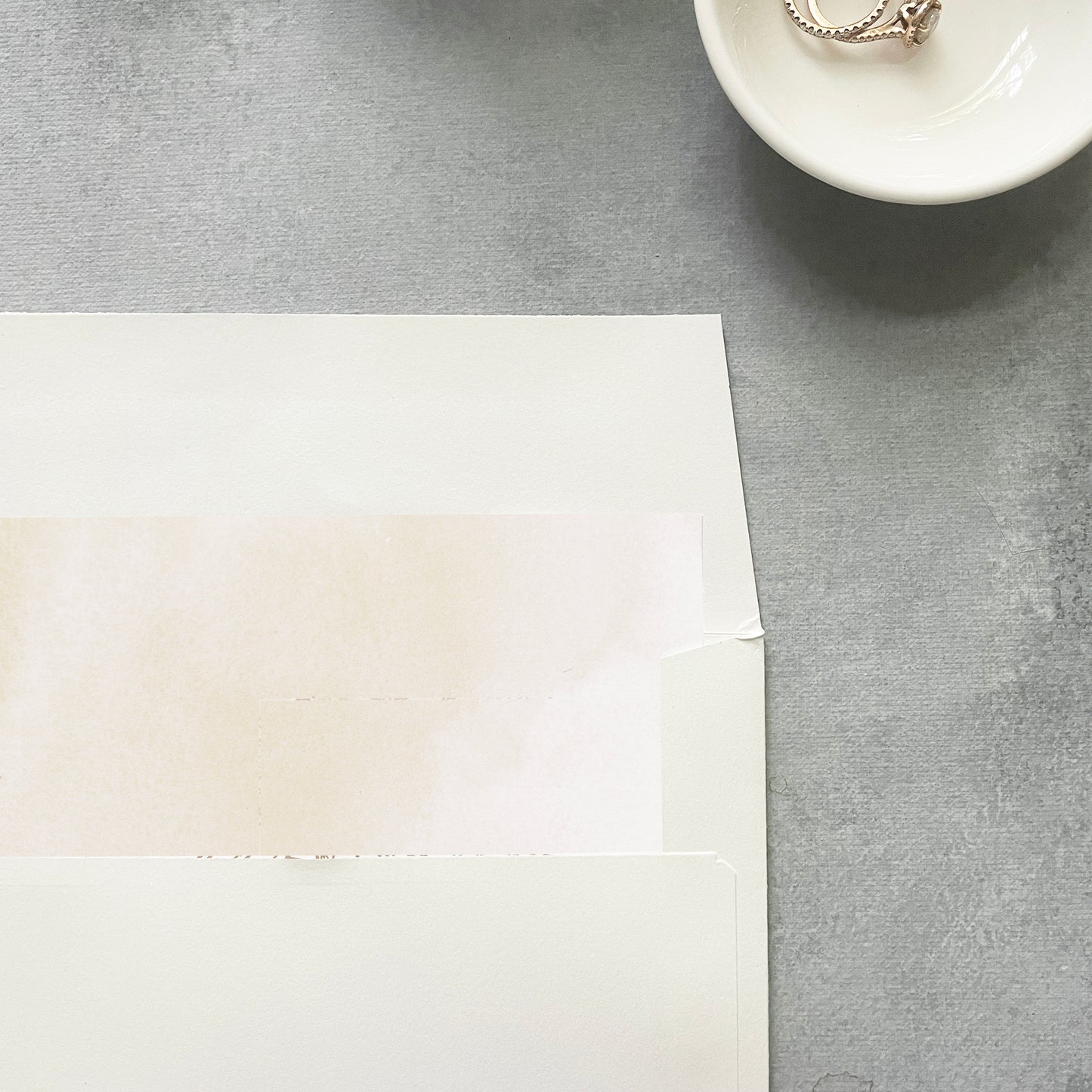 Neutral Beige Watercolor Envelope Liner | Square Flap | Set of 10