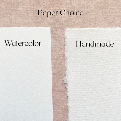 Semi-custom Watercolor Cocktail Sign - Watercolor Paper