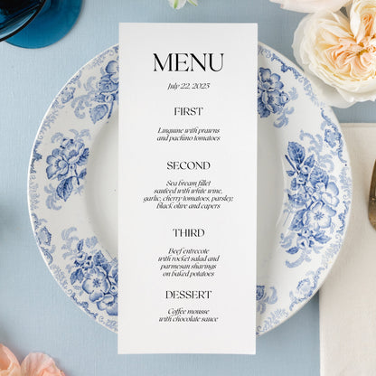 Formal Wedding Menu | Set of 10