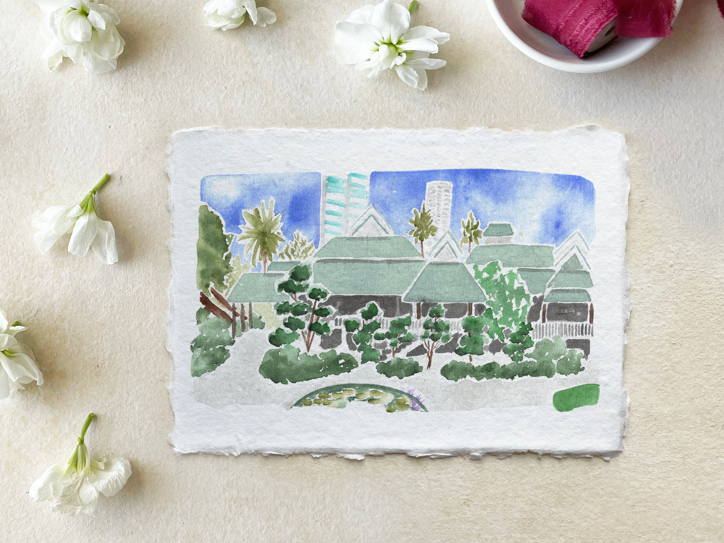 Custom Watercolor Venue Illustration