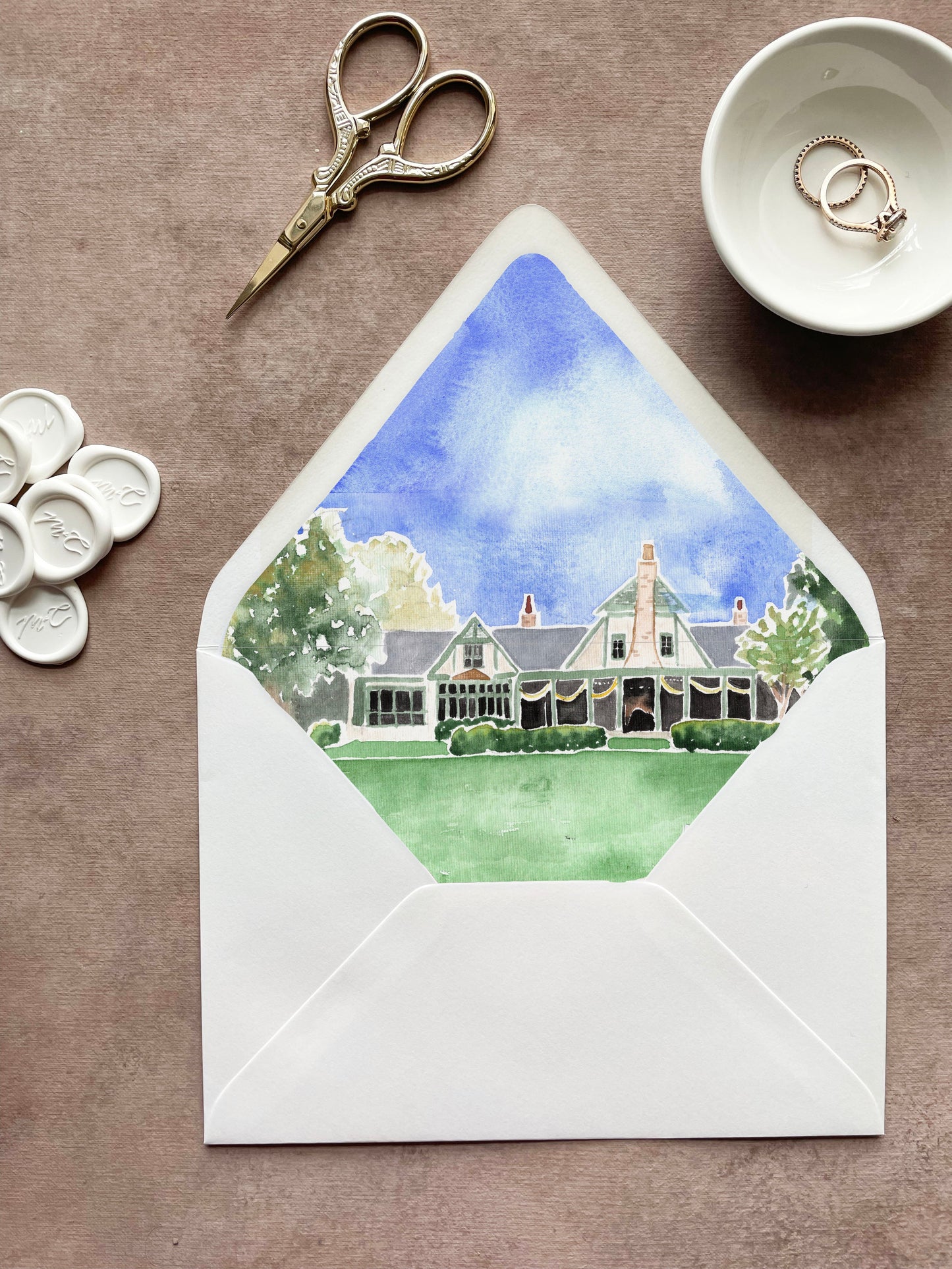 Custom Watercolor Venue Illustration