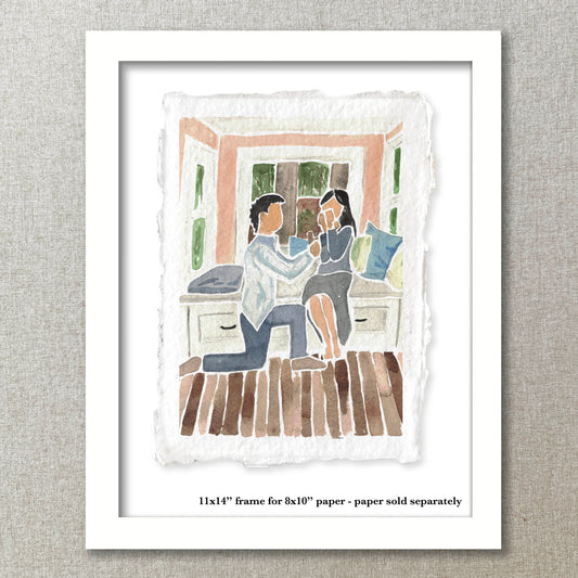 Large White Wood Frame | 11x14" for 8x10" prints