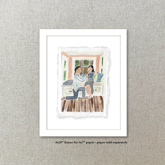 Simple White Wood Frame | 8x10" for 5x7" prints